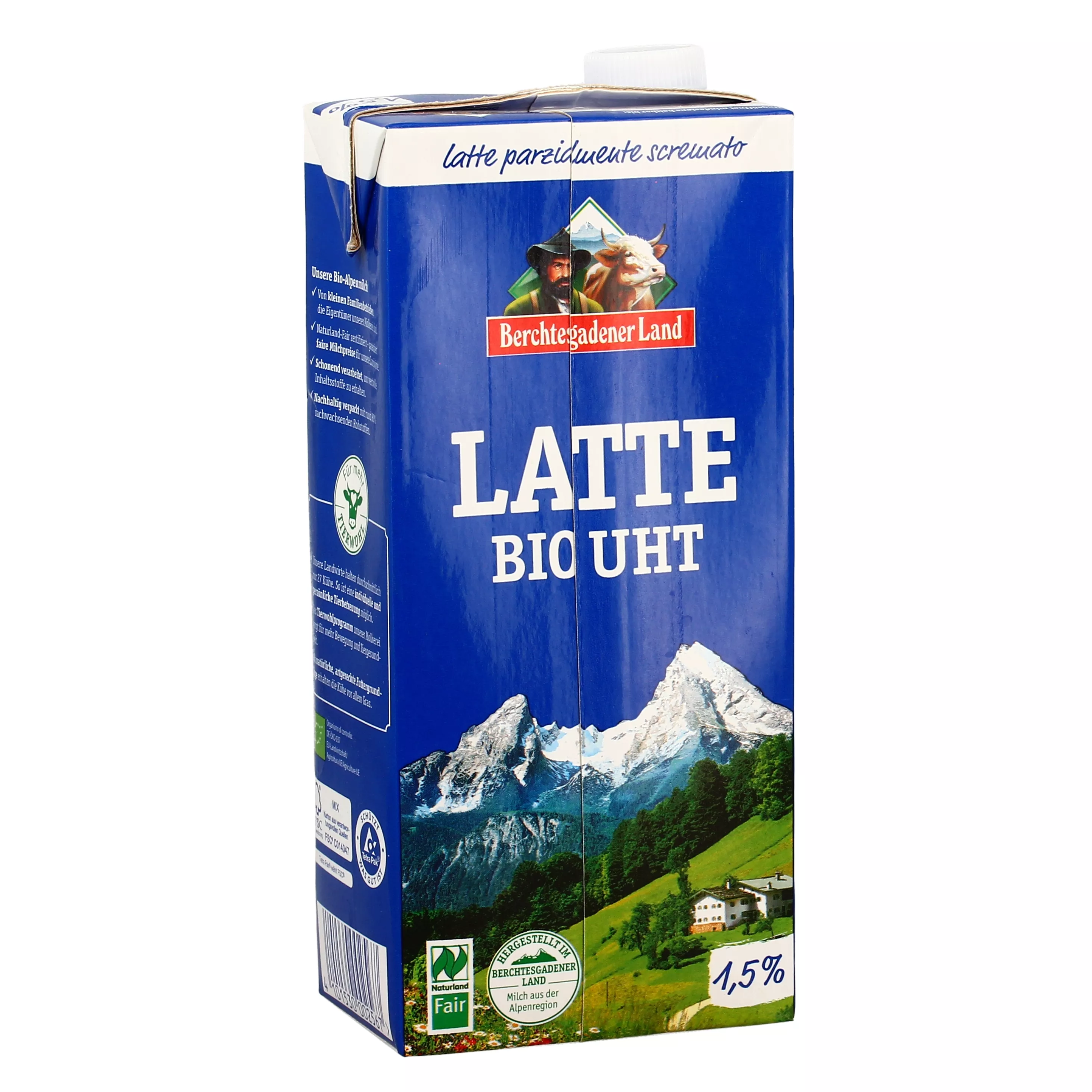 Latte Bio UHT Parzialmente Scremato - Berchtesgadener Land