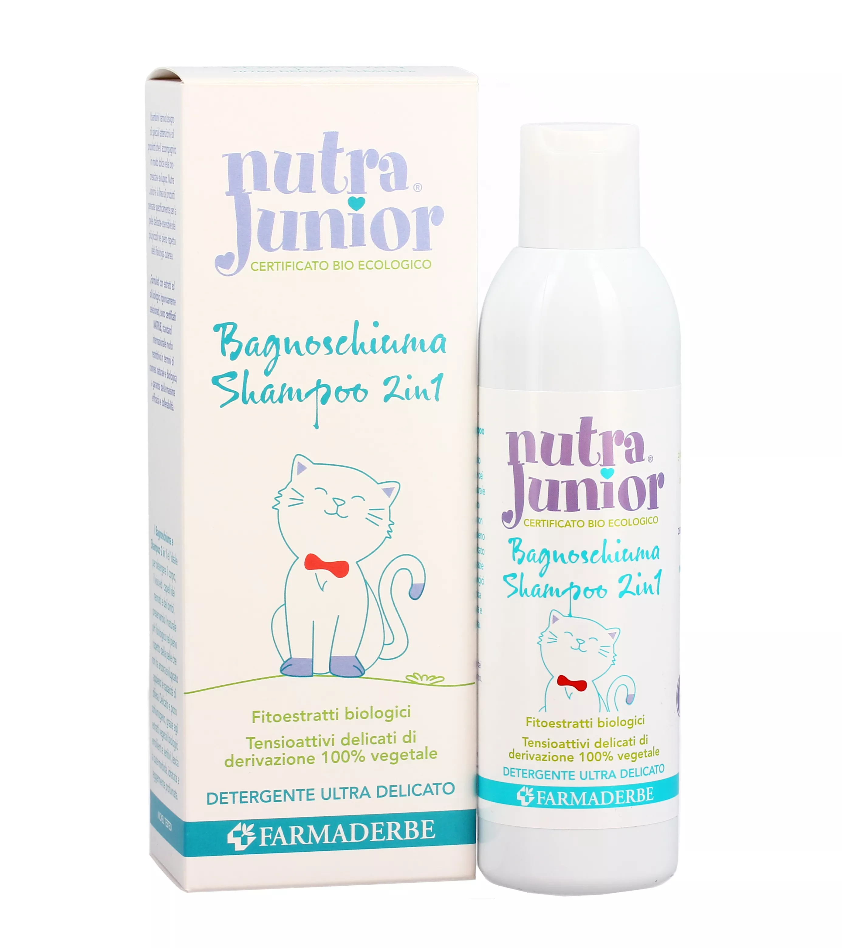 Bagnoschiuma Shampoo 2 in 1 Bambini Nutra Junior - Farmaderbe