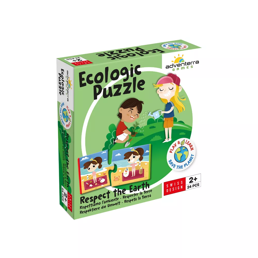 Puzzle Ecologico per Bambini (Dai 2 Anni) Rispettiamo l'Ambiente -  Adventerra Games
