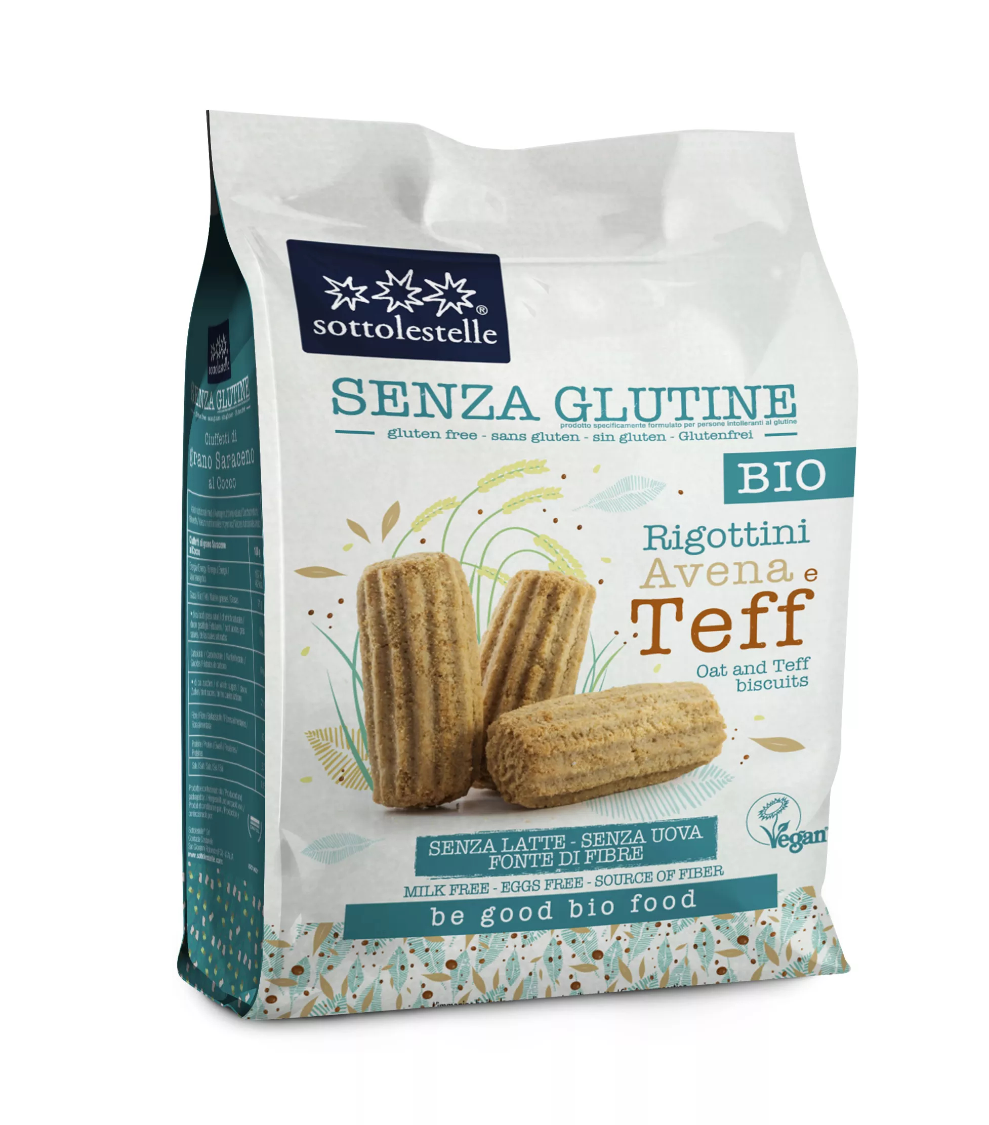 Rigottini Avena e Teff - Biscotti Senza Glutine - Sottolestelle