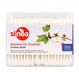 Bastoncini Ovattati 100% Cotone Bio - 200 Sticks