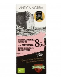 Cioccolato Extra Fondente 85% con Pepe Rosa