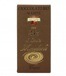 Cioccolato Bio con Pasta di Mandorle 25%