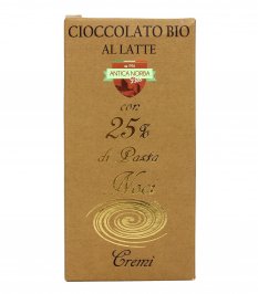 Cioccolato Bio con Pasta di Noci 25%