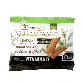 Cracker Bio con Fungo Shiitake e Polvere di Olive - Senza Lievito