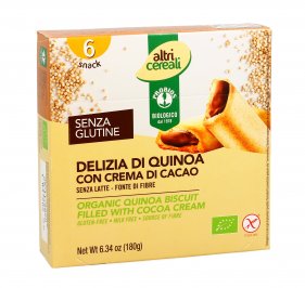 Snack Delizia di Quinoa con Crema al Cacao - Senza Glutine