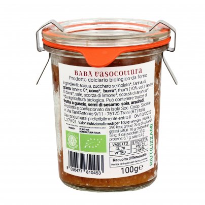 Babà Natale al Rhum Bio in Vasocottura 100 g