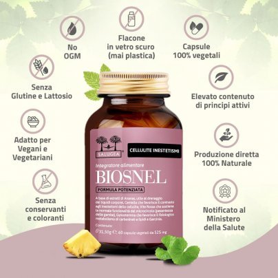 Biosnel (Formula Potenziata) - Integratore Contro Cellulite e Ritenzione Idrica