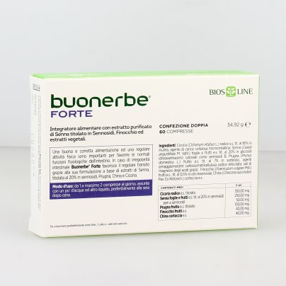 Buonerbe Forte - Integratore per Intestino Pigro 60 Compresse (34,92 g) - Confezione Doppia