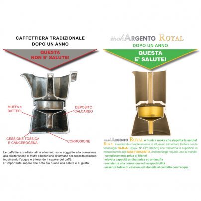 Caffettiera MokArgento Royal 4 Tazzine