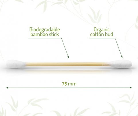 Bastoncini Cotton Fioc in Cotone e Bambù Ecologici - Confezione 400 pezzi