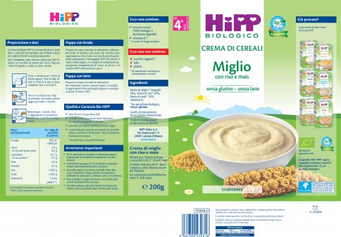 Crema di Cereali Miglio con Riso e Mais - Pappa Biologica