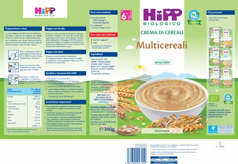 Crema di Cereali Multicereali - Pappa Biologica