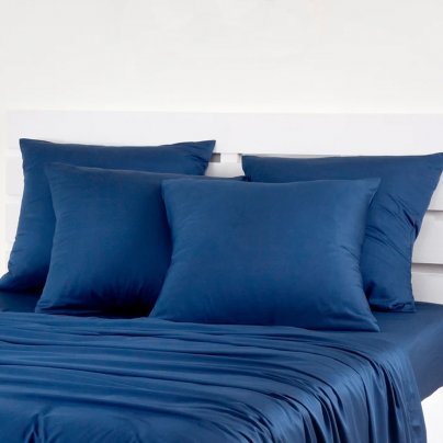 Federa Cuscino in Bambù (40x80 cm) Blue Navy