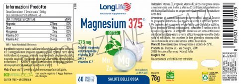 Magnesium 375 Osteo 60 Tavolette
