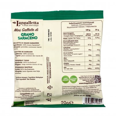 Mini Gallette di Grano Saraceno Bio - Senza Glutine