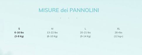 Pannolini Ecologici Biodegradabili in Bambù Taglia 2/S (3-8 Kg)